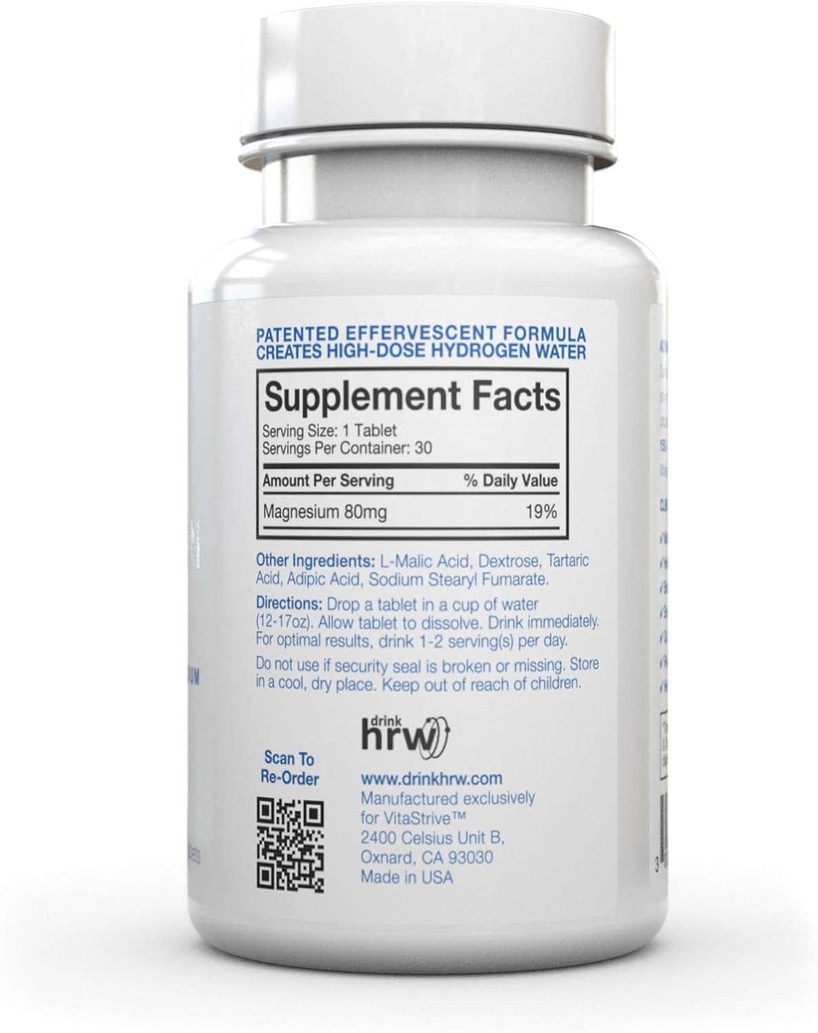 DrinkHRW "Original" (30 Stk.) | Molekulare Wasserstofftabletten | Wasserstoffwasser - Wasserstofftabletten - Wasserstoffwasser